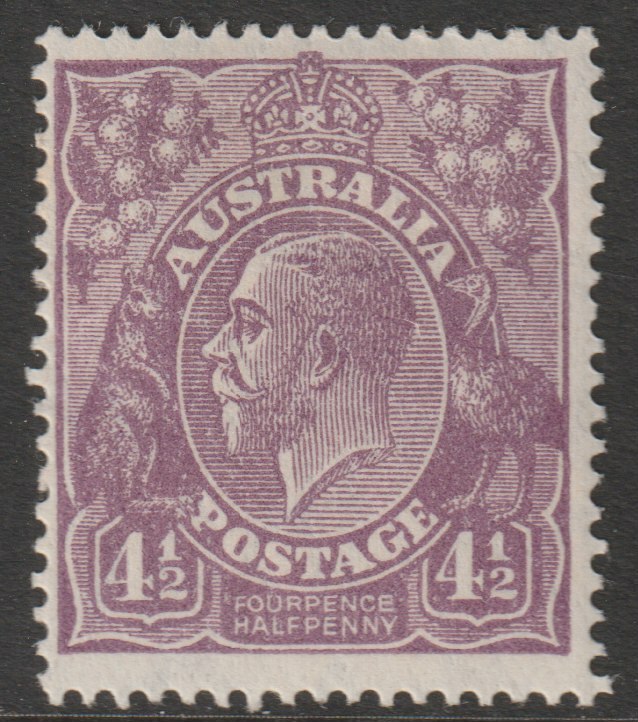 Australia 1926 KG5 4.5d violet mounted mint SG92, stamps on , stamps on  stamps on , stamps on  stamps on  kg5 , stamps on  stamps on 