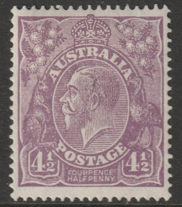 Australia 1926 KG5 4.5d violet mounted mint SG92, stamps on , stamps on  kg5 , stamps on 