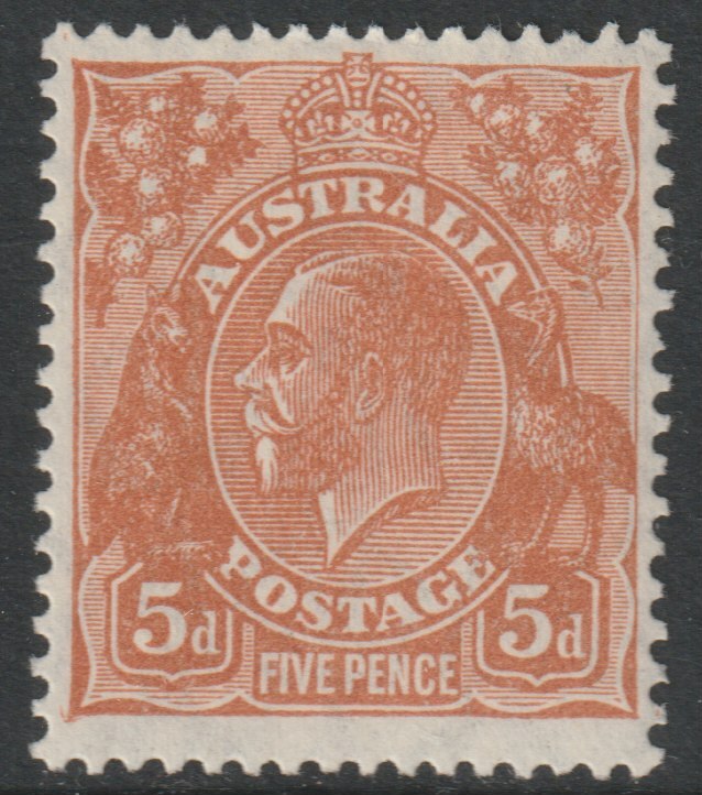 Australia 1926 KG5 5d orange-brown mounted mint,SG103a, stamps on , stamps on  kg5 , stamps on 
