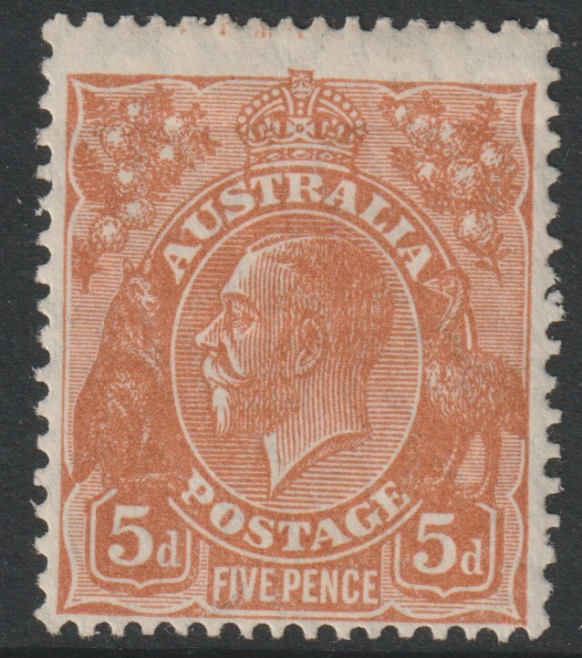 Australia 1926 KG5 5d orange-brown mounted mint,centred low, SG103a, stamps on , stamps on  stamps on , stamps on  stamps on  kg5 , stamps on  stamps on 