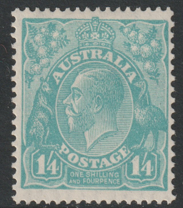 Australia 1926 KG5 1s4d turquoise mounted mint,SG104, stamps on , stamps on  kg5 , stamps on 