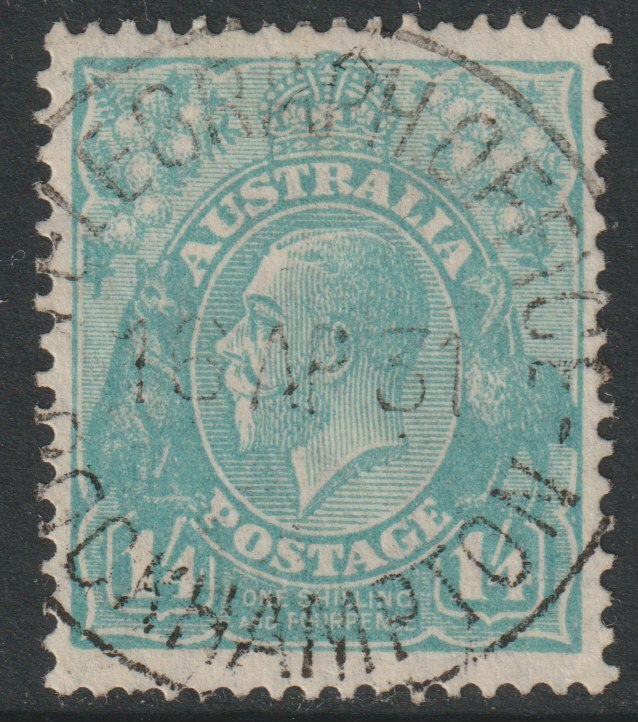 Australia 1926 KG5 1s4d turquoise fine cds used,SG104, stamps on , stamps on  kg5 , stamps on 