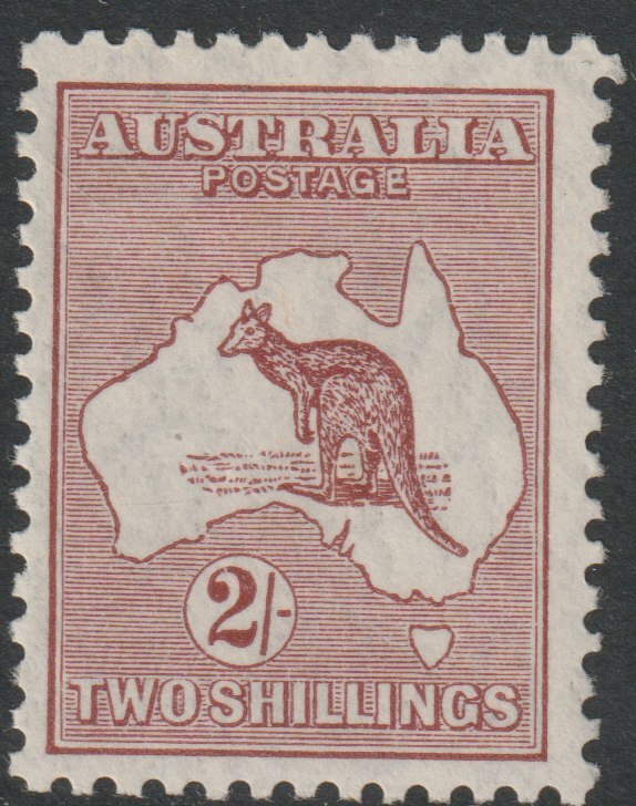 Australia 1929 Roo 2s maroon die II mounted mint, SG110, stamps on kangaroos, stamps on maps