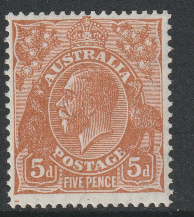 Australia 1931 KG5 5d orange-brown die II mounted mint,SG130, stamps on , stamps on  kg5 , stamps on 