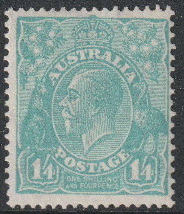 Australia 1931 KG5 1s4d turquoise mounted mint,SG131, stamps on , stamps on  stamps on , stamps on  stamps on  kg5 , stamps on  stamps on 