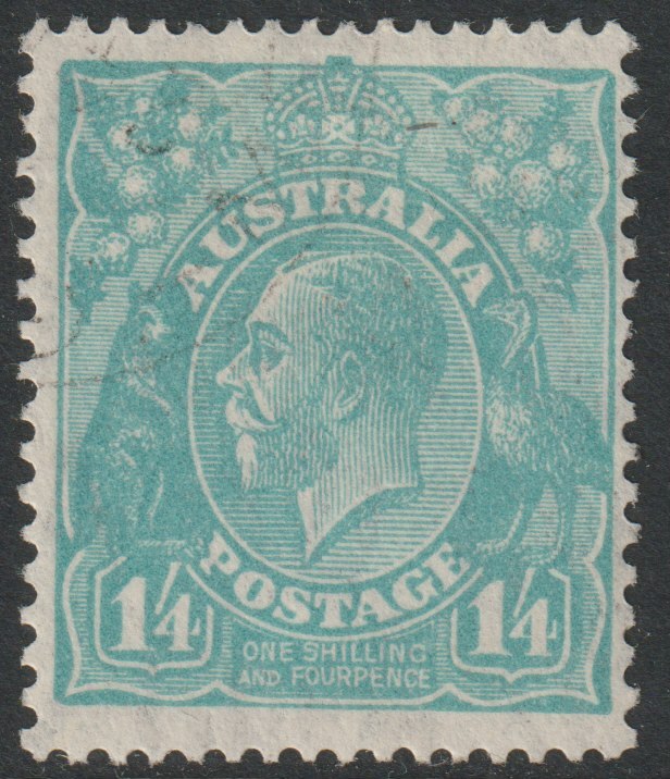 Australia 1931 KG5 1s4d turquoise mounted mint,SG131, stamps on , stamps on  kg5 , stamps on 