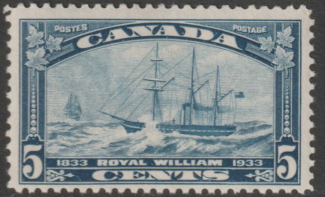 Canada 1933 SS Royal William 5c appears to be unmounted mint, SG 331, stamps on , stamps on  stamps on ships