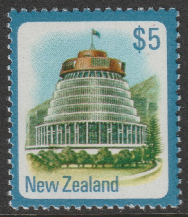 New Zealand 1975-81 Beehive Building $5 unmounted mint SG1105, stamps on bees, stamps on buildings