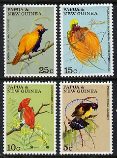 Papua New Guinea 1970 Fauna Conservation (Birds of Paradise) set of 4 unmounted mint, SG 173-76, stamps on , stamps on  stamps on birds, stamps on  stamps on birds of paradise