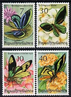 Papua New Guinea 1975 Fauna Conservation (Birdwing Butterflies) set of 4 unmounted mint, SG 286-89, stamps on butterflies