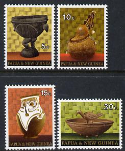 Papua New Guinea 1970 Native Artefacts (Pots) set of 4, SG 187-90 unmounted mint, stamps on artefacts    pottery