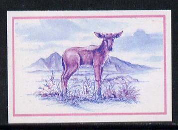 Lesotho 1984 Eland Calf 15s (from Baby Animals issue) imperf progressive proof in magenta & blue only*, stamps on animals    eland    bovine