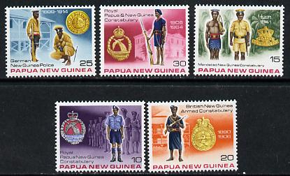 Papua New Guinea 1978 Royal Constabulary set of 5 unmounted mint, SG 354-58*, stamps on , stamps on  stamps on police