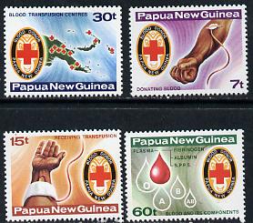 Papua New Guinea 1980 Red Cross Blood Bank set of 4, SG 393-96 unmounted mint*, stamps on , stamps on  stamps on red cross    medical, stamps on  stamps on blood