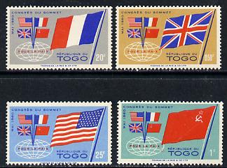 Togo 1960 Four-Power Summit set of 4, SG 262-65 unmounted mint, stamps on , stamps on  stamps on flags    constitutions