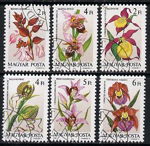 Hungary 1987 Orchids perf set of 6 cto used, SG 3795-3800*, stamps on flowers  orchids