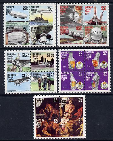 Barbuda 1977 Special Events set of 20 unmounted mint, SG 363-82, stamps on arts    aviation    royalty     space