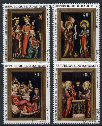Dahomey 1970 Christmas (Miniature Paintings) set of 4 cto used, SG 423-26*, stamps on arts, stamps on christmas