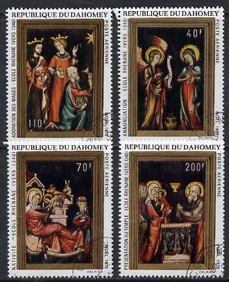 Dahomey 1970 Christmas (Miniature Paintings) set of 4 cto used, SG 423-26*