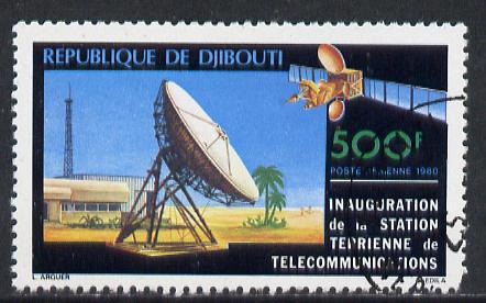 Djibouti 1980 Satellite Earth Station 500f cto used, SG 792*, stamps on , stamps on  stamps on communications