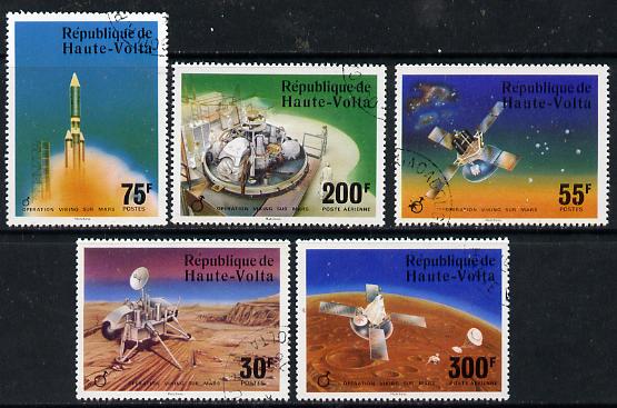 Upper Volta 1976 Viking Space Flight set of 5 cto used*, stamps on space