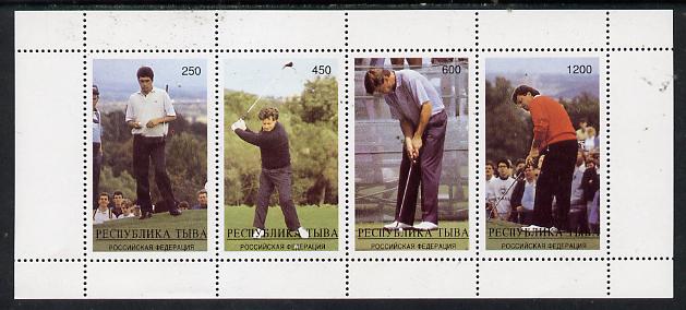 Touva 1996 Golf Players perf set of 4 values unmounted mint, stamps on , stamps on  stamps on sport    golf