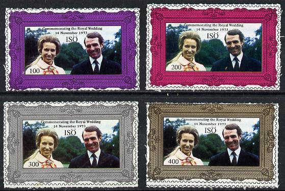 Iso - Sweden 1973 Royal Wedding set of 4 unmounted mint*, stamps on royalty, stamps on anne & mark, stamps on  iso , stamps on 