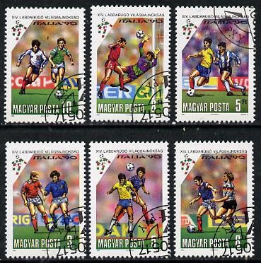 Hungary 1990 Football World Cup Championships set of 6 cto used, SG 3978-83*, stamps on , stamps on  stamps on sport   football