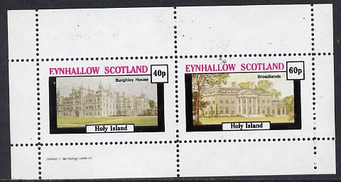 Eynhallow 1982 Stately Homes #1 perf  set of 2 values unmounted mint, stamps on castles, stamps on buildings