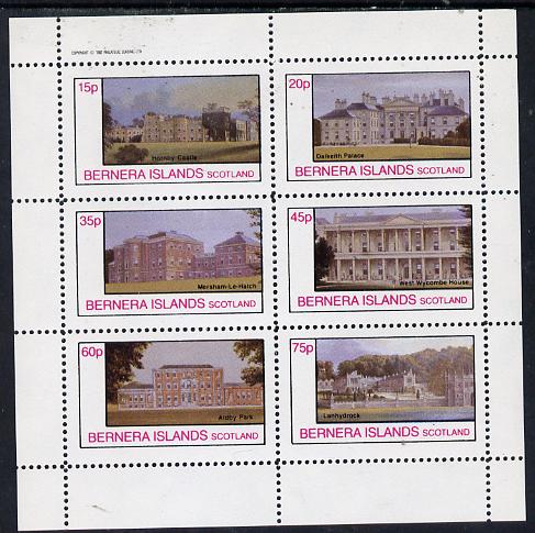 Bernera 1982 Stately Homes #2 perf set of 6 values (15p to 75p) unmounted mint, stamps on , stamps on  stamps on castles, stamps on buildings