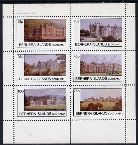 Bernera 1982 Stately Homes #4 perf set of 6 values (15p to 75p) unmounted mint, stamps on castles, stamps on buildings