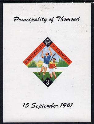 Thomond 1961 Hurling 3d (Diamond-shaped) imperf m/sheet unmounted mint