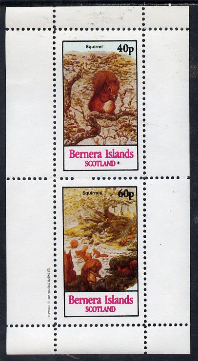 Bernera 1982 Squirrels #1 perf  set of 2 values (40p & 60p) unmounted mint, stamps on animals       squirrels     rodents