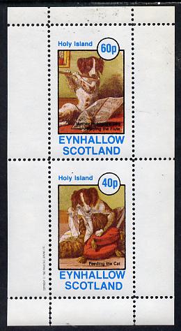 Eynhallow 1982 Pets From fairy Tales (Dog Feeding the Cat) perf  set of 2 values (40p & 60p) unmounted mint, stamps on , stamps on  stamps on cats      dogs     fairy tales     literature