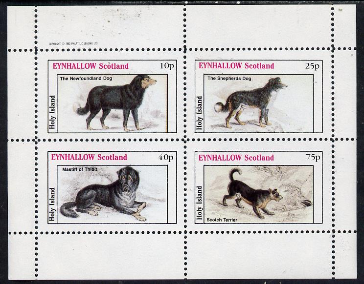 Eynhallow 1982 Dogs perf  set of 4 values (10p to 75p) unmounted mint, stamps on , stamps on  stamps on animals   dogs   newfoundland    border collie   mastiff   scotch terrier , stamps on  stamps on scots, stamps on  stamps on scotland