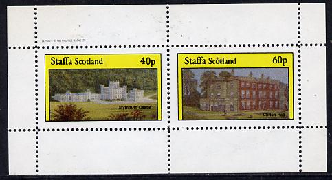 Staffa 1982 Stately Homes #2 perf  set of 2 values (40p & 60p) unmounted mint, stamps on castles, stamps on buildings