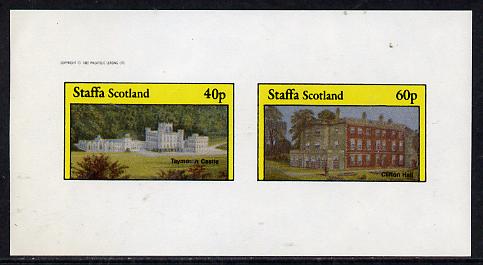 Staffa 1982 Stately Homes #2 imperf  set of 2 values (40p & 60p) unmounted mint, stamps on , stamps on  stamps on castles, stamps on buildings