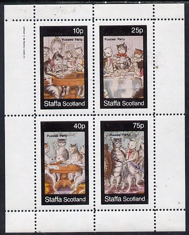 Staffa 1982 Cats From Fairy Tales (Pussies' Party #2) perf  set of 4 values (10p to 75p) unmounted mint, stamps on , stamps on  stamps on cats     fairy tales    literature 