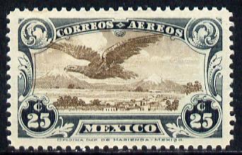 Mexico 1928 Golden Eagle 25c unmounted mint, SG 454*, stamps on birds, stamps on birds of prey