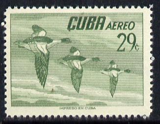 Cuba 1956 Goosander 29c (from Air set) unmounted mint SG 777, stamps on birds, stamps on ducks    