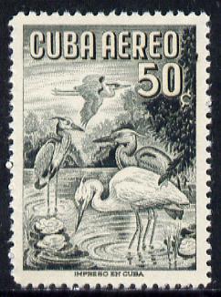 Cuba 1956 Blue Heron 50c (from Air set) unmounted mint SG 779, stamps on , stamps on  stamps on birds       heron