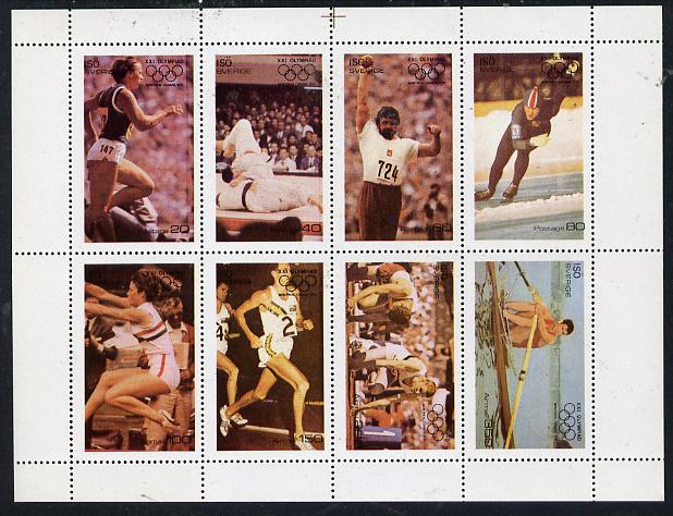 Iso - Sweden 1976 Montreal Olympic Games perf  set of 8 values (20 to 350) unmounted mint, stamps on , stamps on  stamps on olympics       judo     shot    skating    running   long jump    rowing, stamps on  stamps on  iso , stamps on  stamps on , stamps on  stamps on martial arts