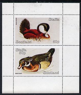 Staffa 1979 Ducks perf  set of 2 values (2 x 50p) unmounted mint, stamps on birds