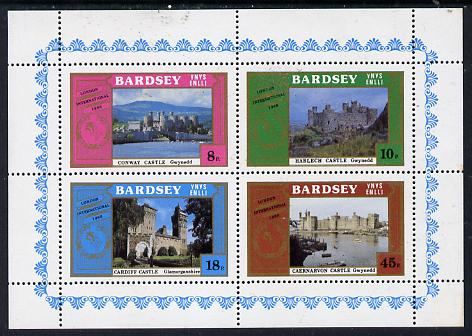 Bardsey (British Local) 1980 Welsh Castles set of 4 unmounted mint, stamps on castles