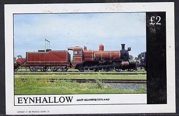 Eynhallow 1982 Steam Locos #08 imperf deluxe sheet (£2 value) unmounted mint, stamps on railways