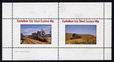 Eynhallow 1982 Steam Locos #09 perf  set of 2 values (40p & 60p) unmounted mint, stamps on , stamps on  stamps on railways