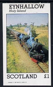 Eynhallow 1982 Steam Locos #10 imperf souvenir sheet (Â£1 value) unmounted mint, stamps on , stamps on  stamps on railways