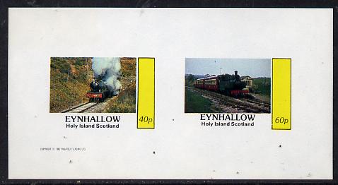 Eynhallow 1982 Steam Locos #11 imperf  set of 2 values (40p & 60p) unmounted mint, stamps on , stamps on  stamps on railways