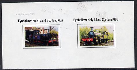 Eynhallow 1982 Steam Locos #12 imperf  set of 2 values (40p & 60p) unmounted mint, stamps on , stamps on  stamps on railways