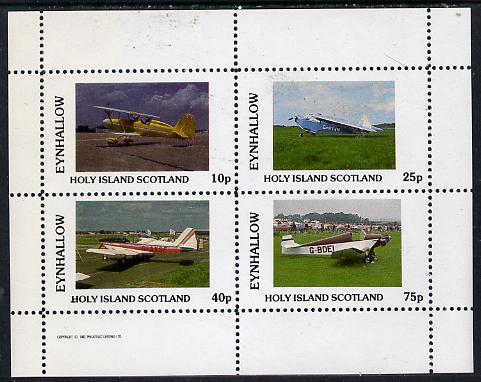 Eynhallow 1982 Light Aircraft #3 perf  set of 4 values (10p to 75p) unmounted mint , stamps on , stamps on  stamps on aviation